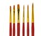 Fundamentals Short Handled Brush Set - Economical Paint Brush Set No. 11 for Beginning Artists -Fine Mini Art Brushes #1,3,& 5 Round and #2, 4, & 6 Shader Set of 6 Paint Brushes Set
